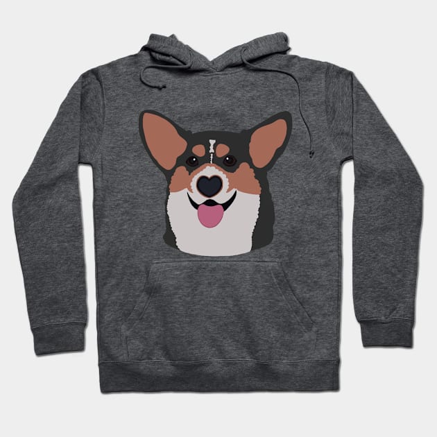 Corgi Smile Tri Hoodie by Clarmeleon